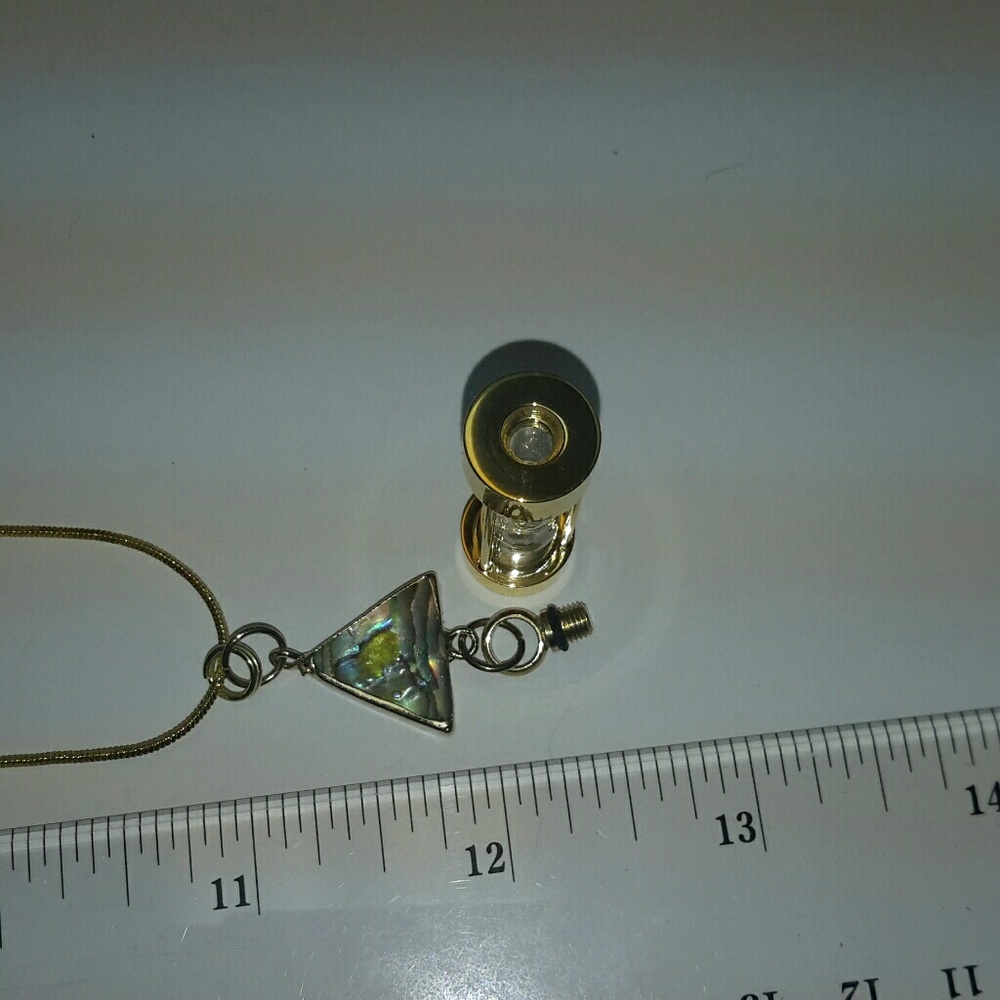 GOLD & ABALONE HOURGLASS KEEPSAKE - Picture 4 of 4